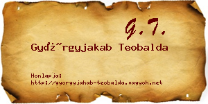 Györgyjakab Teobalda névjegykártya